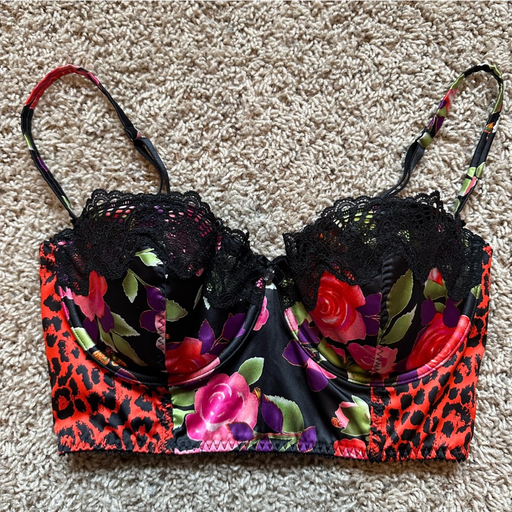 Victoria Secret floral and animal print bra